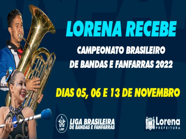 Lorena realizar em novembro o Campeonato Brasileiro de Bandas e Fanfarras