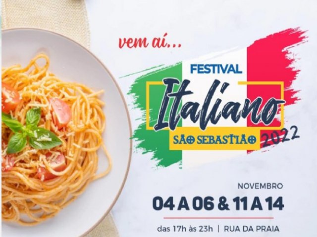 So Sebastio promove festival gastronmico italiano