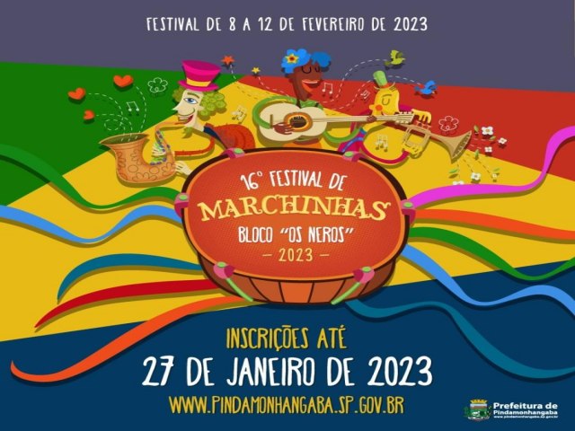 16 Festival de Marchinhas de Pindamonhangaba abre inscries nesta quarta-feira, dia 14