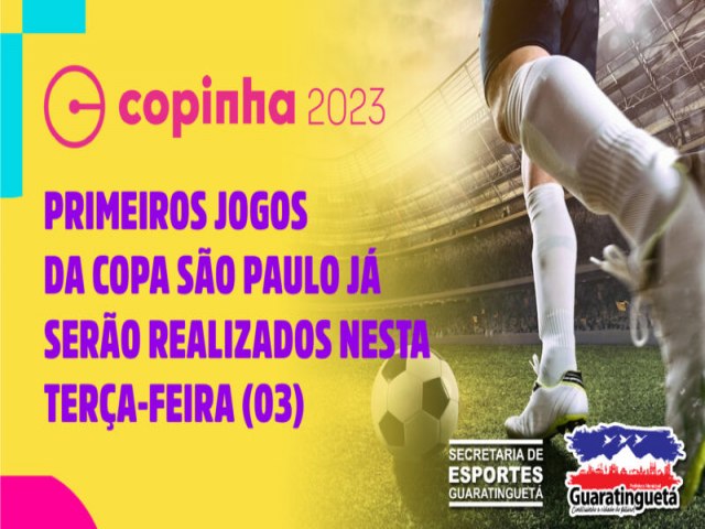 Primeiros jogos da Copa So Paulo j sero realizados nesta tera em Guaratinguet 