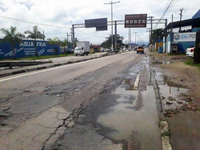 Recuperao da rodovia SP-55 no trecho de Caraguatatuba segue sem data para comear