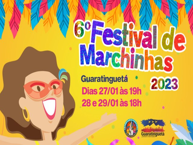 Secretaria de Cultura de Guaratinguet realiza o 6 Festival de Marchinhas neste fim de semana