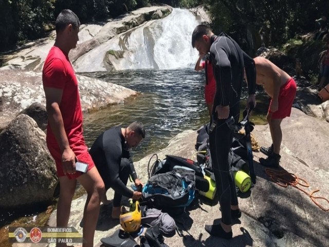 Bombeiros localizam corpo de turista que desapareceu em cachoeira na Costa Sul de So Sebastio