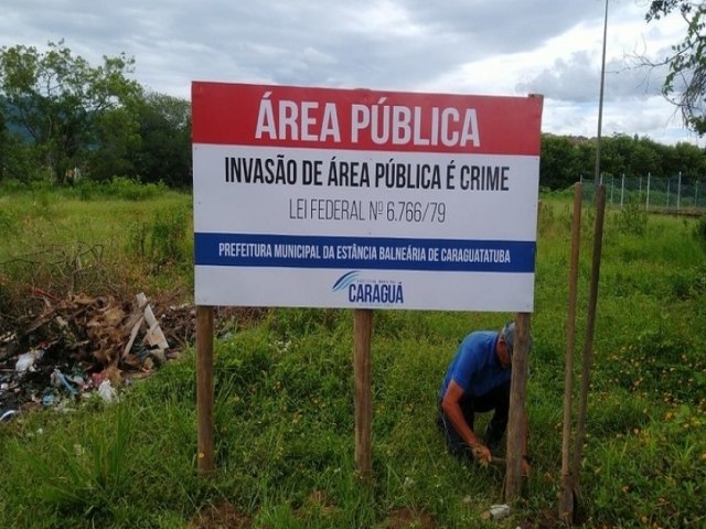 Prefeitura de Caraguatatuba identifica invaso em rea pblica e alerta para golpes na venda de lotes irregulares