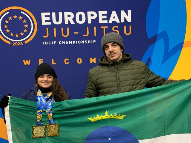 Atleta de Pinda conquista dois ouros no jiu-jitsu em torneio na Frana