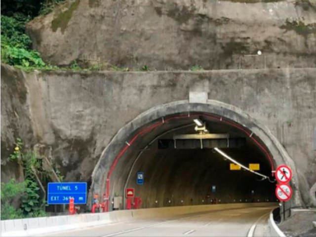 Concessionria faz manuteno em tneis e subida da serra ser feita pela pista antiga da Tamoios