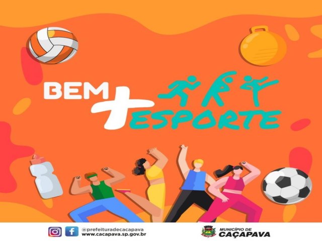 Prefeitura de Caapava oferece 3.000 vagas em diversas modalidades esportivas por meio do Projeto Bem + Esporte