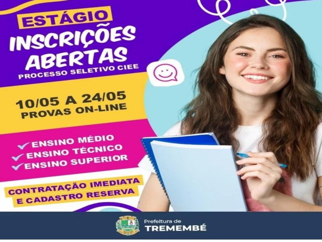 Prefeitura de Trememb abre 55 vagas para incio imediato 