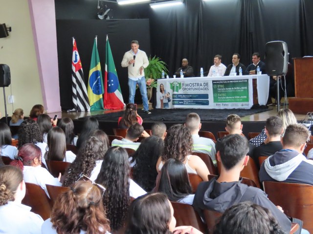 Abertura da I Mostra de Oportunidades  sucesso na Etec de Pinda