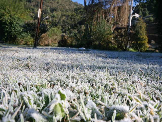 Campos do Jordo registra a 4 menor temperatura do pas e amanhece com geada novamente