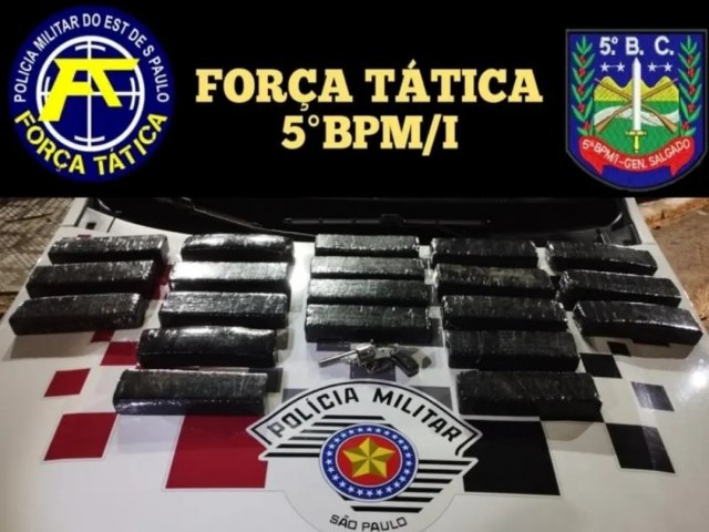 Adolescente  apreendido com 15 kg de maconha e uma arma em Taubat