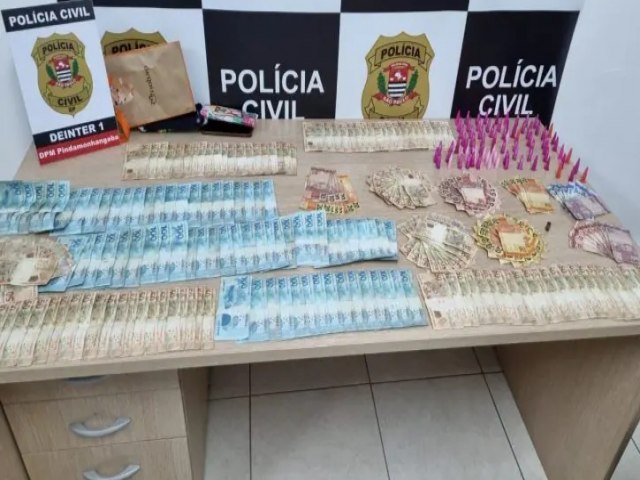 Polcia Civil de Pinda captura procurado e prende mulher indiciada por trfico de drogas com R$ 14 mil