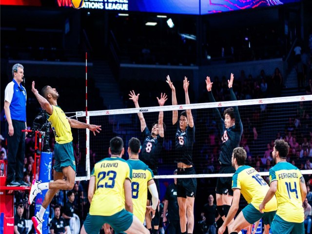 Brasil batalha, mas perde para Japo na Liga das Naes masculina