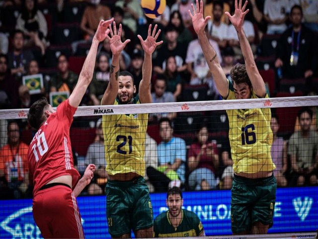 Liga das Naes: Brasil  superado pela Polnia por 3 sets a 1