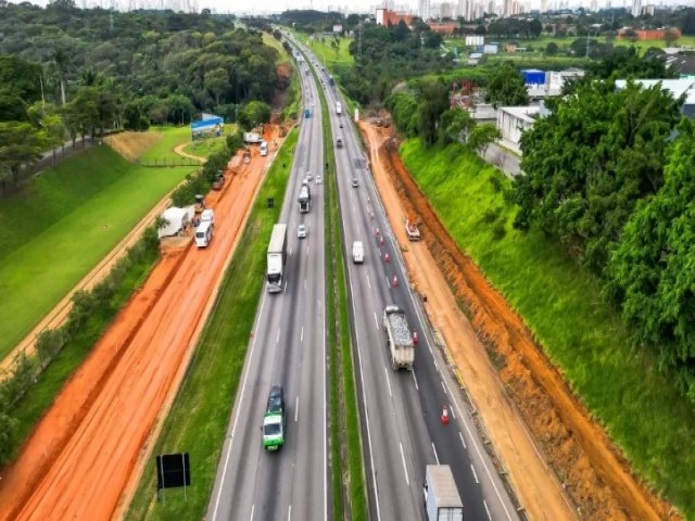 Trecho da via Dutra em So Jos sofre alterao no trfego devido a obra