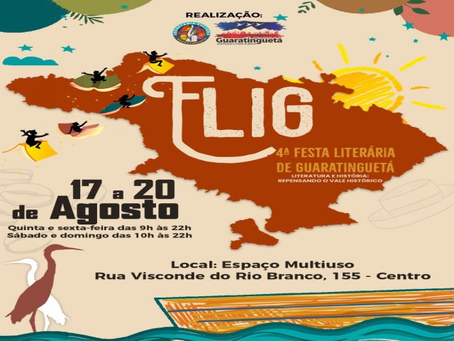 4a Festa Literria de Guaratinguet acontece de 17 a 20 de agosto 