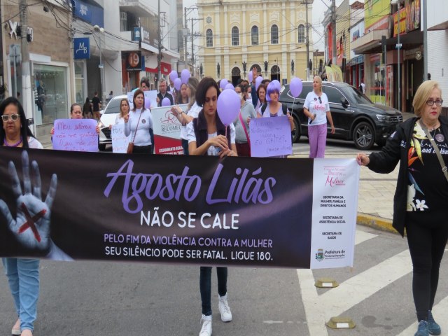 Pindamonhangaba promove campanha Agosto Lils contra violncia  mulher