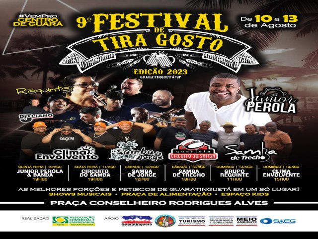 9 Festival do Tira Gosto comea nesta quinta em Guaratinguet