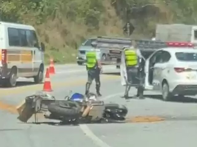 Idoso morre em acidente entre caminho e motocicleta na Rodovia Floriano Rodrigues Pinheiro