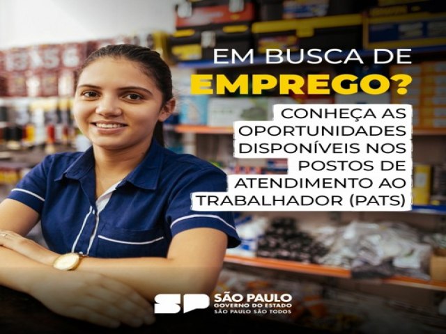 Estado de So Paulo tem mais de 13 mil vagas de emprego disponveis