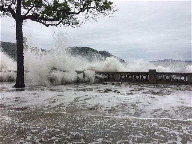 Frente fria pode provocar ventos de at 60 km/h e ressaca no litoral paulista