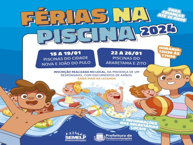 Prefeitura de Pindamonhangaba realiza projeto Frias na Piscina para as crianas