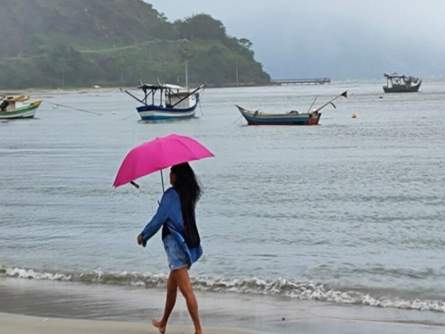 Defesa Civil alerta que litoral norte deve ter pancadas de chuva entre quinta(11) e sbado(13)