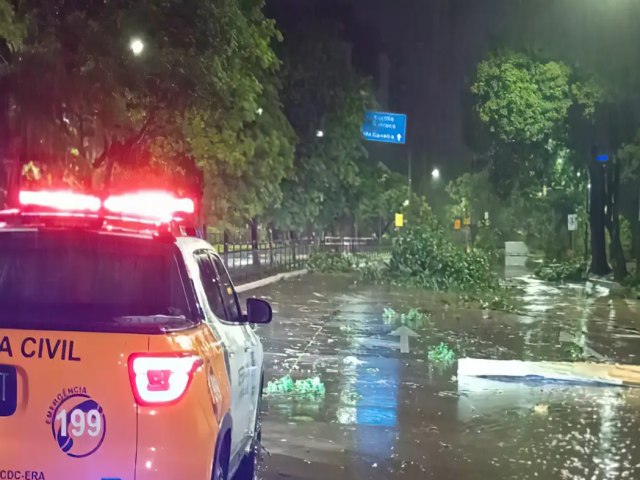 Temporal deixa um morto e milhares sem energia no Rio Grande do Sul