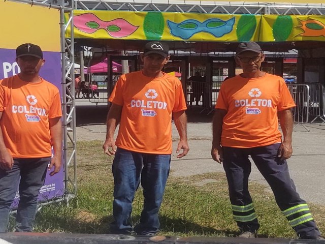 Coletores de Pinda acumulam 200kg de materiais reciclados no Festival de Marchinhas e Carnaval 2024 