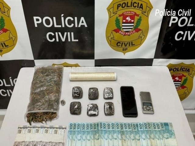 Polcia Civil prende homem em flagrante por trfico de Dry Ice e apreende mais de R$ 5,5 mil em Ilhabela