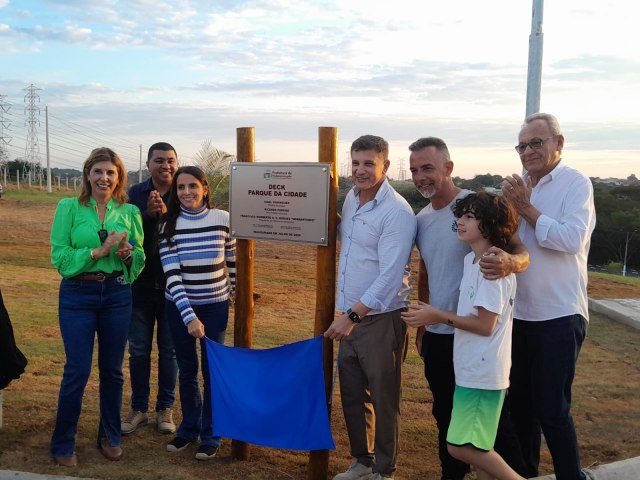 Deck do Parque da Cidade  inaugurado em Pindamonhangaba