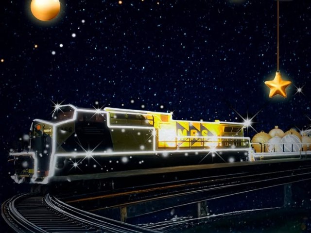 Trem de Natal da MRS percorre cidades com luzes e m�sica