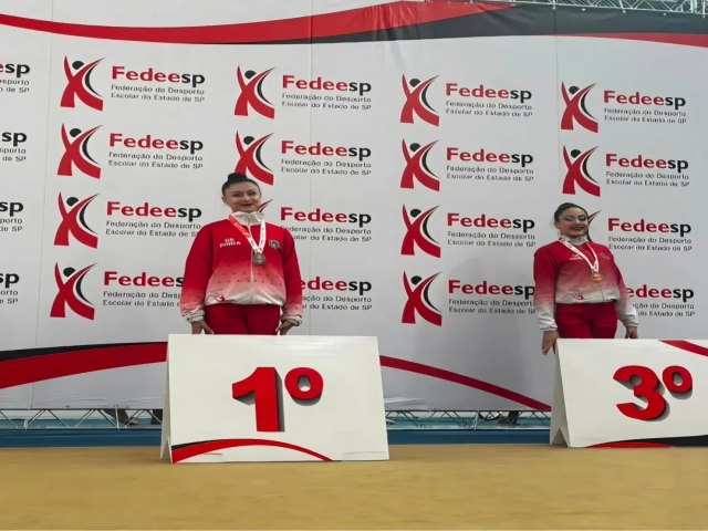 Pinda � ouro cinco vezes no Circuito Escola de Gin�stica R�tmica da FEDEESP