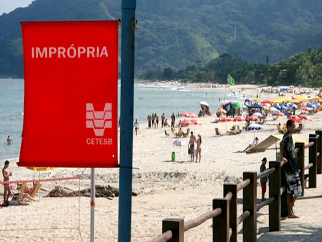 Cetesb aponta seis praias impr�prias para banho no Litoral Norte de SP